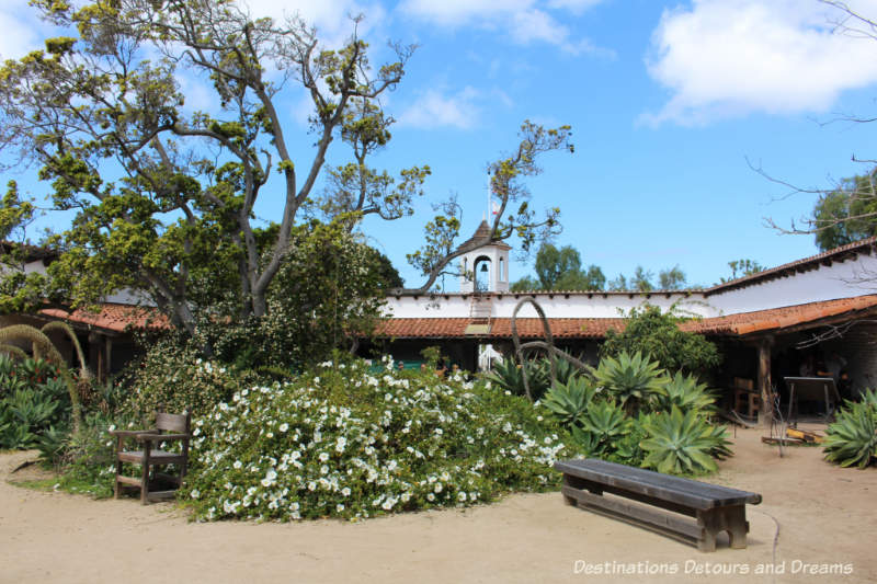 Old Town San Diego adobe building courtyard